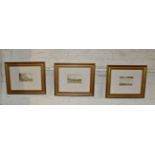 Set of three gilt-framed colour prints of Brighton scenes by T. Nelson & Sons