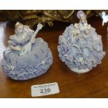 Two Dresden 'lilac time' figurines