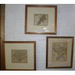 Three framed 19th c. hand coloured maps of Anglesey and Caernarvonshire