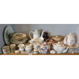 Royal Sutherland china tea set, four various teapots, assorted china plates, etc.