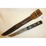 Rare Wade & Butcher Bushman's Friend Knife in leather scabbard - possible scout knife? with