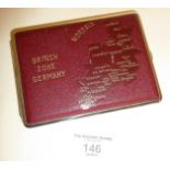 Post WW2 British Zone Germany cigarette case decorated with relevant German map