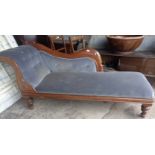 Victorian upholstered chaise longue