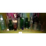 Quantity of old glass medicine and other bottles