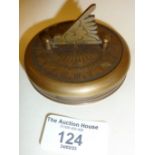 Reproduction brass Gilbert pocket sundial and compass