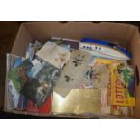 Box of assorted paper ephemera, etc.