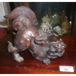 Old pottery Chinese Dog of Fo (Kelim) 17cm long x 17cm high (A/F)
