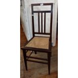 Edwardian cane seated mahogany bedroom chair