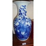 Large Chinese blue and white phoenix vase, 42cm tall