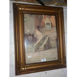 William OUTHWAITE watercolour of White House Close, Edinburgh, 19" x 16" inc. frame