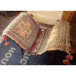 Antique Persian carpet saddle bag