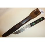 Rare Wade & Butcher Bushman's Friend Knife in leather scabbard - possible scout knife? with