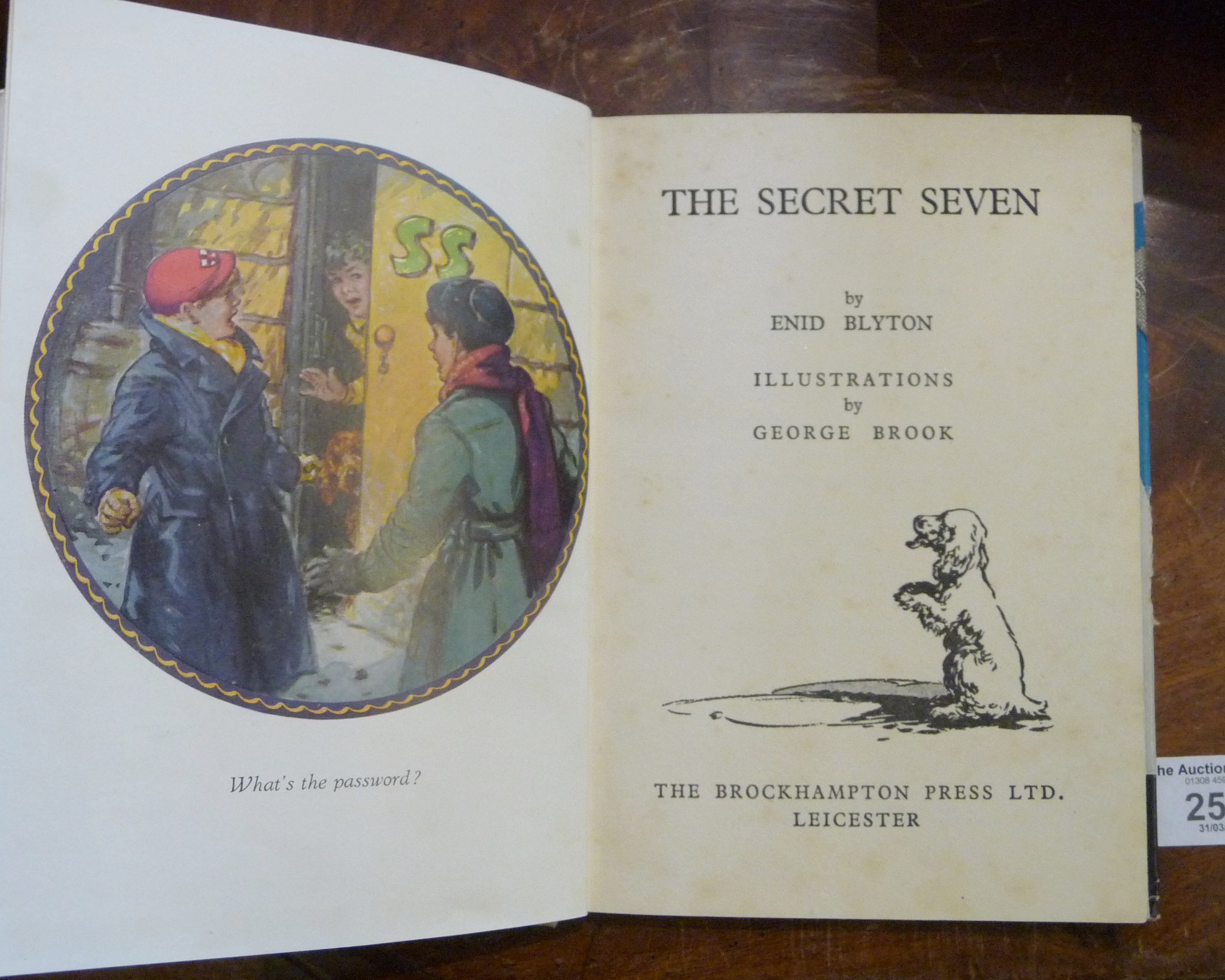 Scarce 1st Edition 1949 of "The Secret Seven" by Enid Blyton, pub. by Brockhampton Books, - Image 3 of 4