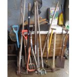 Large quantity of assorted gardening and building tools