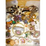 Assorted costume jewellery, inc. wrist watches, brooches, etc.