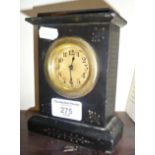 Victorian miniature slate mantle clock