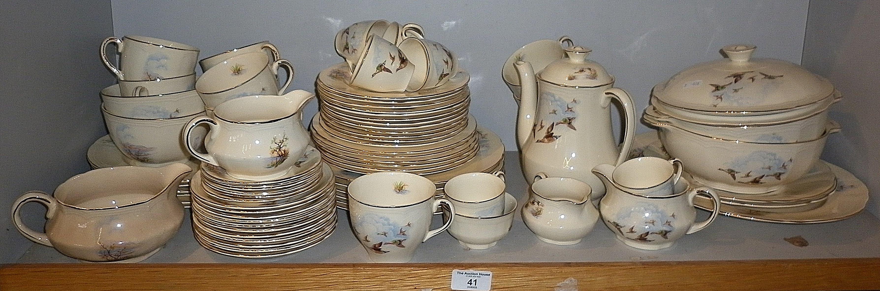 Alfred Meakin "Flying Ducks" pattern, tea, coffee and dinner service