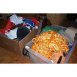 Assorted fancy dress hats and wigs (2 crates)