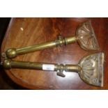 Two Victorian brass and copper horse hair singeing irons