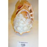 Carved cameo conch shell light shade