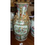 Large Chinese Canton vase, 46cm high (A/F)