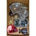 Assorted glass and metal items