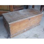 19th c. elm blanket box