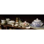 Assorted china dinnerware, inc. tureen and meat platters