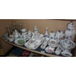 Large quantity of Wedgwood, Royal Albert "Moss Rose", Crown Staffordshire chinaware with a Royal