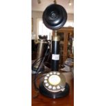 Reproduction bakelite and brass candlestick telephone
