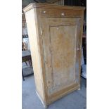 19th c. pine single door food cupboard