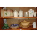 Kitchenalia, inc. storage jars, dinner plates, etc.