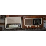 Ekco VHF/AM radio in bakelite case, model no. U319A. Together with a walnut cased PYE of Cambridge