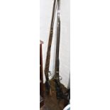 Two 18th c. Russian Crimean Military percussion muskets, one an M1844 and the other an M1849,