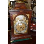 A George III walnut bracket clock by Richard Style of London, silvered chapter ring to brass dial,