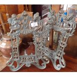 Pair of large bronze ornate table photo or picture frames