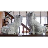 Pair of Staffordshire fireside Wally dogs