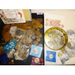Various coins, some sets, £1 and £2 coins, etc
