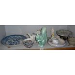 Assorted pottery and china, inc. Poole, Sylvac, Masons, etc.