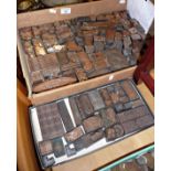 Two boxes containing a collection of copper and metal fronted antique advertising and illustrative