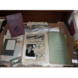 Collection of assorted paper ephemera, inc. three issues of The Kinema Comic, a signed photo