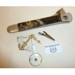Cigar cutter marked Blanchat Diffusion and letter scales