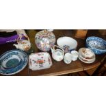 Collection of 20th c. Chinese and Japanese porcelain bowls, jars and teapots (17)