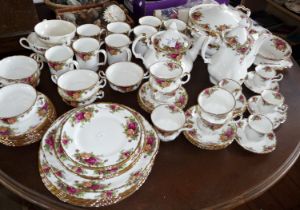 Large quantity of Royal Albert "Old Country Roses" dinner, tea and coffee ware