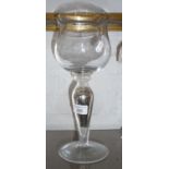 Large Victorian mercury glass stemmed goblet