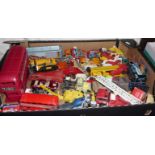 Large collection of played with diecast vehicles