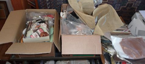 Assorted haberdashery, cottons and collection of vintage nylon stockings