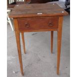 Pine occasional table with drawer