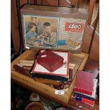 Vintage table skittles, boxed Lego System building set, Monopoly, card games, etc.