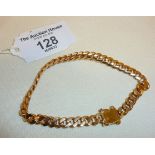 9ct gold curb chain bracelet (tests as), approx. 21g and 19.5cm